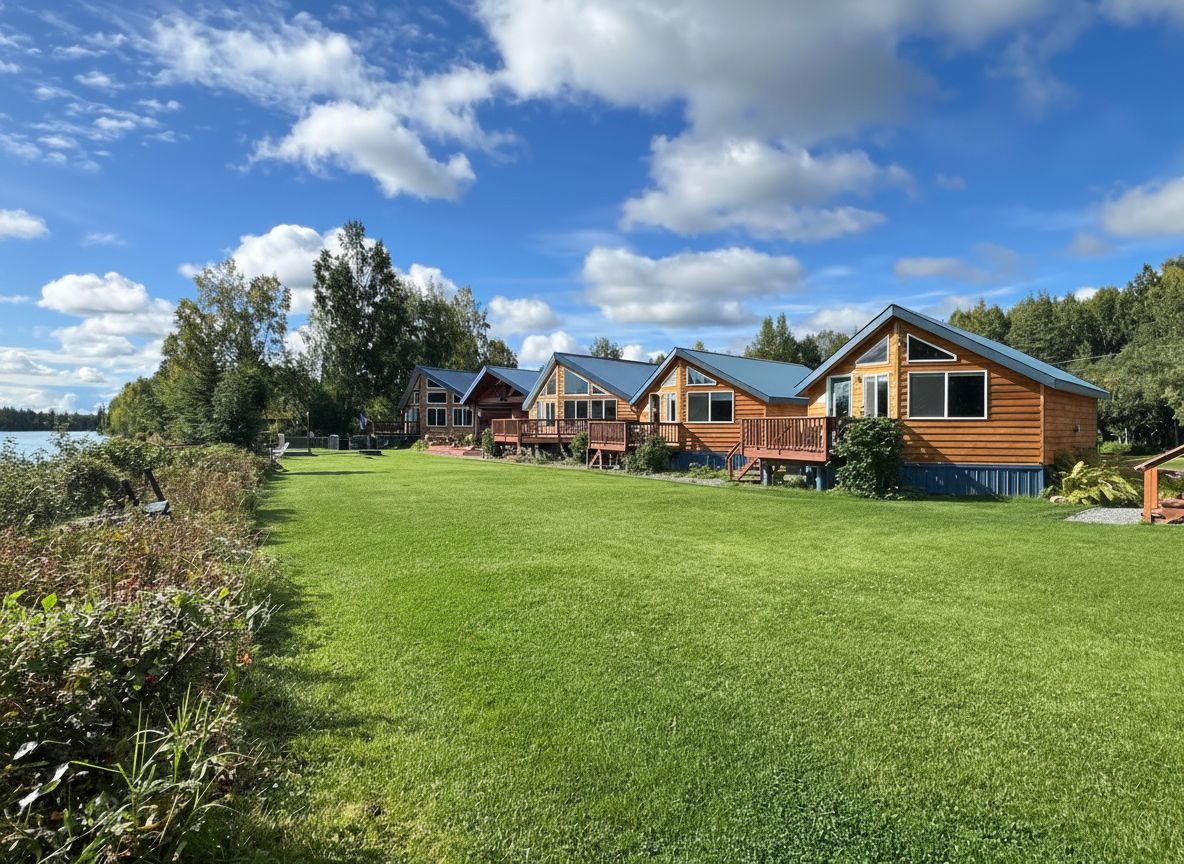 Marlow's riverfront cabins on the Kenai River in Sterling, Alaska